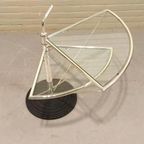 Vintage Oma Memphis Milano Stijl Glazen Bijzettafel thumbnail 5