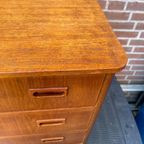 Vintage Teakhouten 3-ladenkastje thumbnail 6