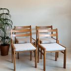 Set 4 Stoere Vintage Deense Eetkamerstoelen Jaren 60 thumbnail 9