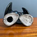 Black Ceramic Figurine Of 2 Pelicans By Miroslav Smutny 1960S thumbnail 8