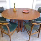 Set Van 4 Vintage Retro Stoelen Van Ontwerper Van Os thumbnail 11
