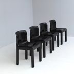 Italian Black Plastic Chairs, Model 4875 Attributed To Carlo Bartoli For Kartell, 1970S thumbnail 6