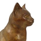 Vintage Katten Beeld Brons Sculptuur Poes Decoratief 24cm thumbnail 12