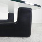Vintage Salontafel Met Organische Zwarte Houten Basis, Jaren 70 thumbnail 17