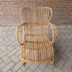 Rohé Noordwolde Belse 8 Bamboe Fauteuil Jaren 50 thumbnail 4