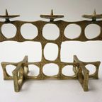 Brutalist Bronzen Kandelaar Van Heinz Goll, Oostenrijk Jaren 60 thumbnail 7
