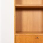 1970’s Vintage Swedish Two Piece Oak Bar Cabinet / Boekenkast thumbnail 10