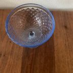 Vintage Set Van 4 Blauwe Glazen Coupes Van IKEA Made In Italië thumbnail 2