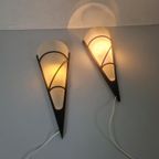 Een Paar Wandlampen Design Metaal Glas. thumbnail 7