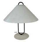 Pop Art / Space Age Design - Mushroom Lamp With White Plexi Shade And Metal Base thumbnail 6