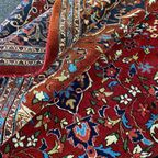 Perzisch Tabriz Vloerkleed Wol Handgeknoopt 253X368Cm - Vintage Tapijt - Rood Blauw Wit thumbnail 13