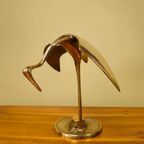 Vintage Messing Vogel Kraanvogel Reiger thumbnail 5