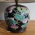 Chinese Lamp Voet Famille Noir Vintage thumbnail 4