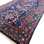 Handgeknoopt Perzisch Mahal Mostofi Vloerkleed 135X205Cm - Vintage Tapijt Wol Donkerblauw - Reliving thumbnail 3