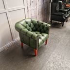 Chesterfield Club Chair – Knopenzit – Antiek Groen thumbnail 4