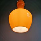 Vintage Oranje Opaline Hanglamp, Jaren 60 thumbnail 5