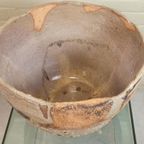 Grote Handgemaakt Keramische Wabi Sabi Schaal / Pot thumbnail 2