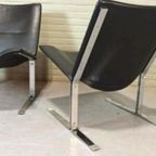 2 Deens Design Vintage Eagle Leren Fauteuils, Kebe Mobler thumbnail 3