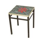 Vintage Vierkante Keramische Plantentafel Tegeltafel Sixties thumbnail 3