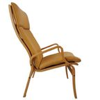 Vintage Fauteuil Mosterd Geel Leer Leather Chair Ostergaard thumbnail 2