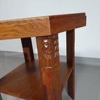 Oak Side Table Amsterdamse School 1920'S thumbnail 7