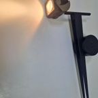 Postmodern Debsch Aster Wandlamp Metaal Spot Italy Zwart ´90 thumbnail 6