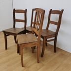 Vintage Houten Bistrostoelen Boeren Café Stoelen Eetkamerstoelen thumbnail 4