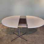 Vintage Eettafel Pastoe Witte Uitschuifbare Tafel Ovaal thumbnail 6