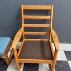 Johannes Andersen Highback Chair With Hocker For Silkeborg Denmark thumbnail 13