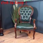 Vintage Leren Chesterfield Clubfauteuil In Barokstijl thumbnail 18