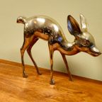 Groot Vintage Messing Bambi Hert Beeld thumbnail 3