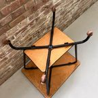 Mid Century Trolley, Vintage Bijzettafel Op Wielen, Side Table thumbnail 10