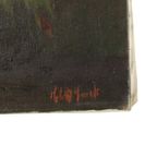 Bloemen Stilleven Schilderij Olie Op Doek Amateur Gesigneerd thumbnail 7