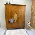 Midcentury Vintage Kledingkast Hang/Leg Demontabel thumbnail 3
