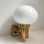 Vintage Jaren '70 Wandlamp Wit Melkglas Bollamp Opaline thumbnail 5