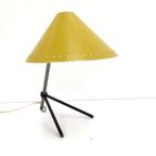 Gele Pinocchio Bureaulamp Door H. Busquet Voor Hala Zeist Gemaakt In De Jaren ’50 thumbnail 7