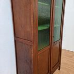Vintage Antieke Boekenkast Wandkast Servieskast Kast Vitrinekast. thumbnail 8