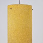 Vintage Hanglamp Polyester Sugar Tube Geel Suiker ‘60 Brass thumbnail 8