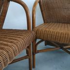 Vintage Jaren 70 Rohé Design Rotan/pitriet Fauteuil/stoel(en) thumbnail 9