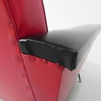 Vintage Skai Fauteuil Met Armleuningen thumbnail 26