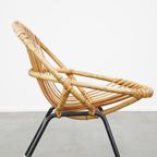 Subtiele Vintage Jaren ’60 Rotan Dutch Design Fauteuil thumbnail 4