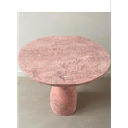 Prachtige Bijzettafel Van Roze Travertin thumbnail 6