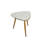 Hoge Bijzettafel Met Grijs Wit Formica Blad, Salontafel thumbnail 2