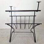 Vintage Bijzettafel Met Lectuurbak En Kandelaars thumbnail 7