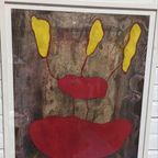 Dite Bultje Schilderij "rode Schelp", Ingelijst, 53 Cm X 65 thumbnail 11