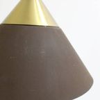 Vintage Metalen Hanglamp - Honsel Leuchten, Jaren, '70 Bruin, Goud thumbnail 5