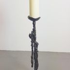 Vintage Brutalist Vloer Kandelaar Cast Iron Mid Century 1960 thumbnail 5