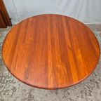 Glostrup, Vintage Jaren 60 Deense Ronde Ovale Tafel Teak thumbnail 4