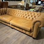 Stoere Xl Vintage Chesterfield 3 Zits Bank Camel / Cognac thumbnail 4