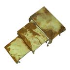 Set Van 3 Nesttafels Onyx Marmer Messing Hollywood Regency thumbnail 11